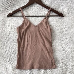 Wet Seal mauve nude Brown Ribbed Camisole S